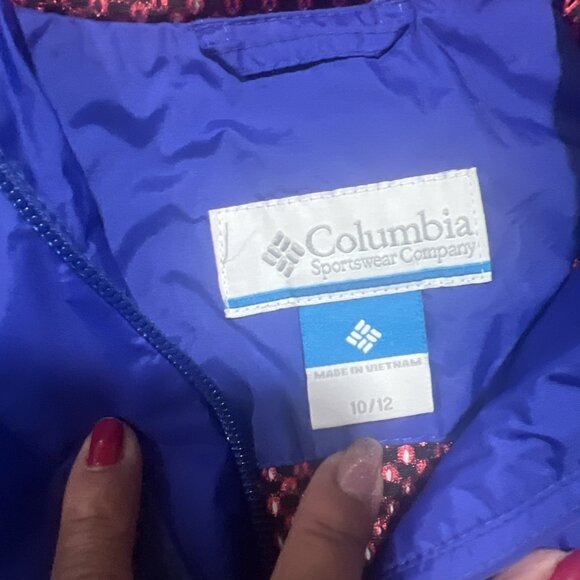 Columbia Windbreaker Sports Wear Jacket Size 10/12 Girls Blue - Picture 11 of 16